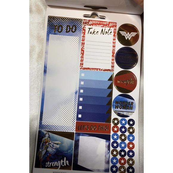 Wonder Woman Stickers Paper House Life Organized 100 Pieces NEW - Picture 4 of 7